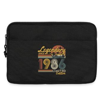 Cadeau rétro vintage d’anniversaire 1986 - Sacoche pour ordinateur portable 13 pouces - noir - Devant