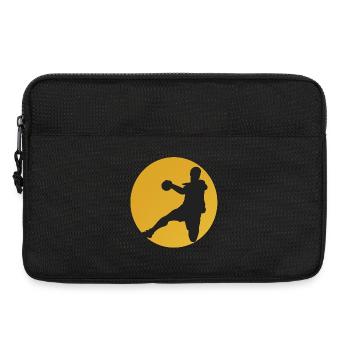 Basketball-Silhouette im Sonnenkreis - Laptoptasche 13" - Schwarz - Vorne