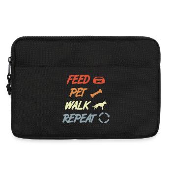 Feeding, petting, performing, repeating - Laptop bag 13" - black - Front