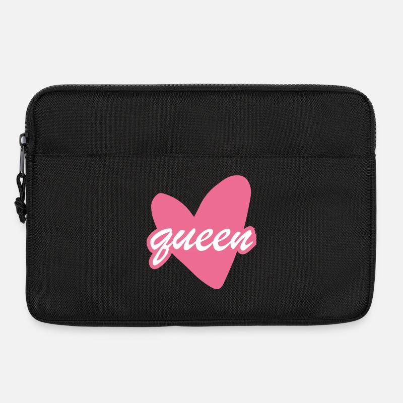 Queen Heart Script Herz Girl - Laptoptasche 13" - Schwarz