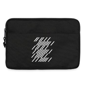 Diagonal Stripe Geom Pattern - Laptop bag 13" - black - Front