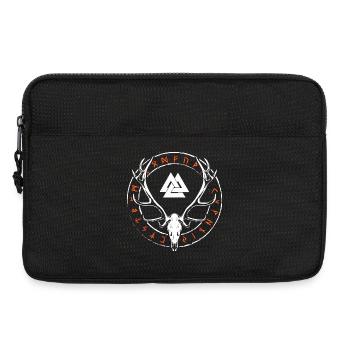 Nœud nordique - bois runiques en cercle runique - Sacoche pour ordinateur portable 13 pouces - noir - Devant