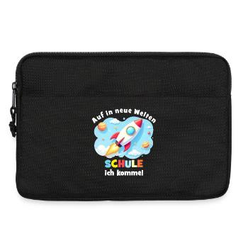 Rakete ins neue Schuljahr - Laptoptasche 13" - Schwarz - Vorne