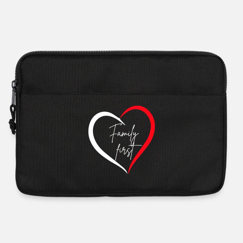Family First – Herz - Laptoptasche 13" - Schwarz