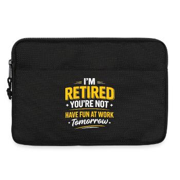 Ruhestand hat Spaß bei der Arbeit Gelber Humor - Laptoptasche 13" - Schwarz - Vorne