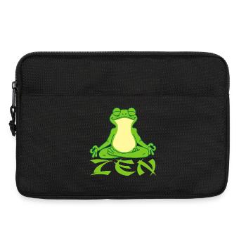 Zen-Frosch macht Yoga - Laptoptasche 13" - Schwarz - Vorne