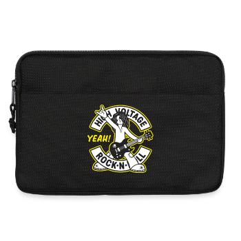 High Voltage Rock 'N' Roll Cartoon Guitarist - Laptop bag 13" - black - Front