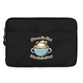 Bitte Nicht Stören: Kaffeebärchen - Laptoptasche 13" - Schwarz - Vorne