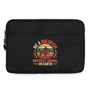 Be A Goldfish Happiest Animal On Earth Funnier - Laptop bag 13" - black - Front