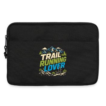 Trail Running Lover Mountain Forest Graphic - Laptop bag 13" - black - Front