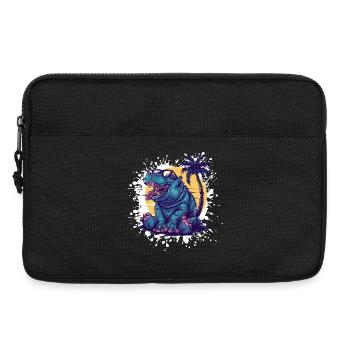 Hippo Summer Comic - Sacoche pour ordinateur portable 13 pouces - noir - Devant