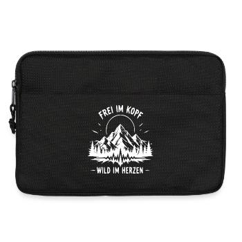 Frei im Kopf, Wild im Herzen - Laptoptasche 13" - Schwarz - Vorne