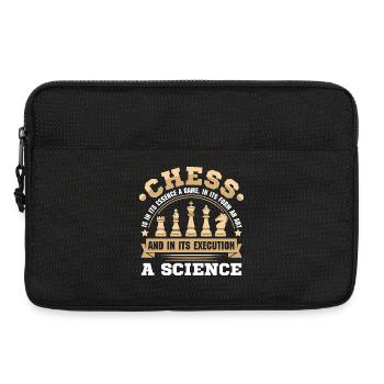 Schach Schachspieler Schachbrett - Laptoptasche 13" - Schwarz - Vorne