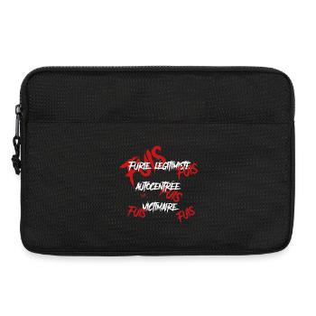 Graffiti Rouge et Blanc Fracturé - Sacoche pour ordinateur portable 13 pouces - noir - Devant