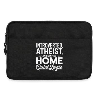 Logique silencieuse de l’athée introverti - Sacoche pour ordinateur portable 13 pouces - noir - Devant