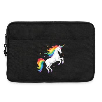 Geometric Rainbow Unicorn - Laptop bag 13" - black - Front