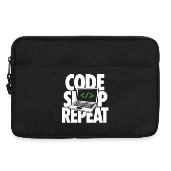 Programmeur de répétition en sommeil de code - Sacoche pour ordinateur portable 13 pouces - noir - Devant