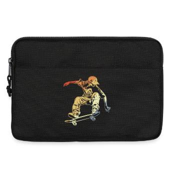 Skateboarder Boy Vintage Look - Sacoche pour ordinateur portable 13 pouces - noir - Devant