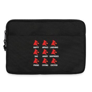Roter Kardinal Rotkardinal Cardinals Emotionen - Laptoptasche 13" - Schwarz - Vorne