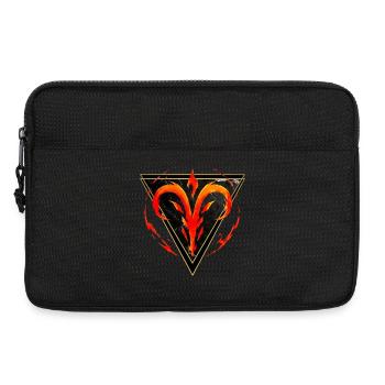 Widder-Feuerzeichen – Tierkreis von Kék-Ina - Laptoptasche 13" - Schwarz - Vorne