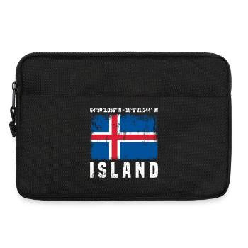 Island Reise - Laptoptasche 13" - Schwarz - Vorne