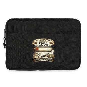 Social Battery 2% - Laptop bag 13" - black - Front