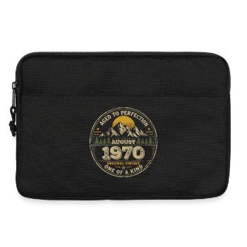Vintage Geburtstagsgeschenk der 1970er Jahre im August 1970 - Laptoptasche 13" - Schwarz - Vorne
