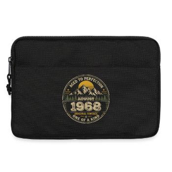 1968 August Geburtstagsgeschenk Jahrgang 1968 - Laptoptasche 13" - Schwarz - Vorne