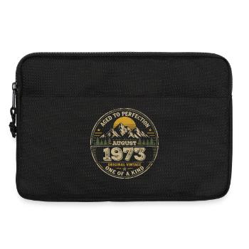 1973 August Geburtstagsgeschenk Vintage 1973 - Laptoptasche 13" - Schwarz - Vorne