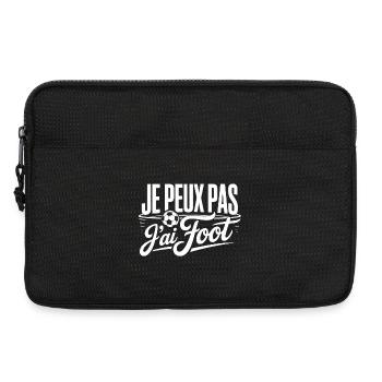 Je peux pas j’ai Foot - Sacoche pour ordinateur portable 13 pouces - noir - Devant