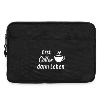 Moment café, moment matinal. - Sacoche pour ordinateur portable 13 pouces - noir - Devant