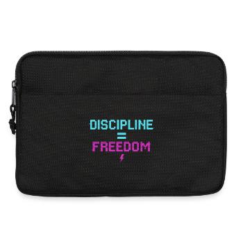 Disziplin Gleich Freiheit Pixelkunst - Laptoptasche 13" - Schwarz - Vorne