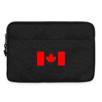 Drapeau Canadien Rouge Stylisé - Sacoche pour ordinateur portable 13 pouces - noir - Devant