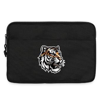 Tiger Kopf im Comic Stil gefährlich - Laptoptasche 13" - Schwarz - Vorne