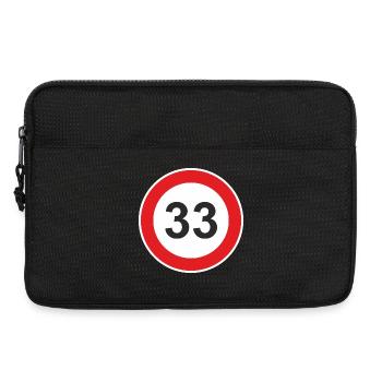 33 dreiunddreißgster Geburtstag 33. Geburtstag - Laptoptasche 13" - Schwarz - Vorne
