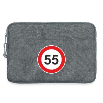 55 fünfundfünfzig Geburtstag - Laptoptasche 13" - Grau meliert - Vorne