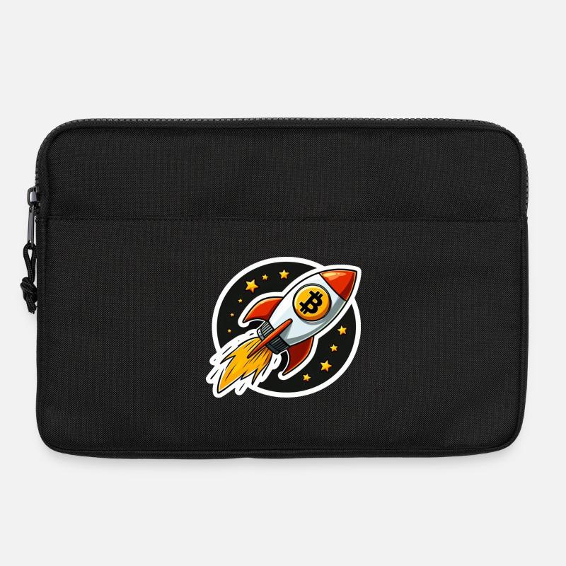 Bitcoin Rakete hebt ab zu den Sternen - Laptoptasche 13" - Schwarz