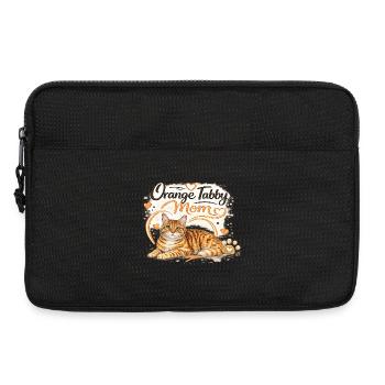 Orange Tabby Mom Cat Illustration - Laptop bag 13" - black - Front