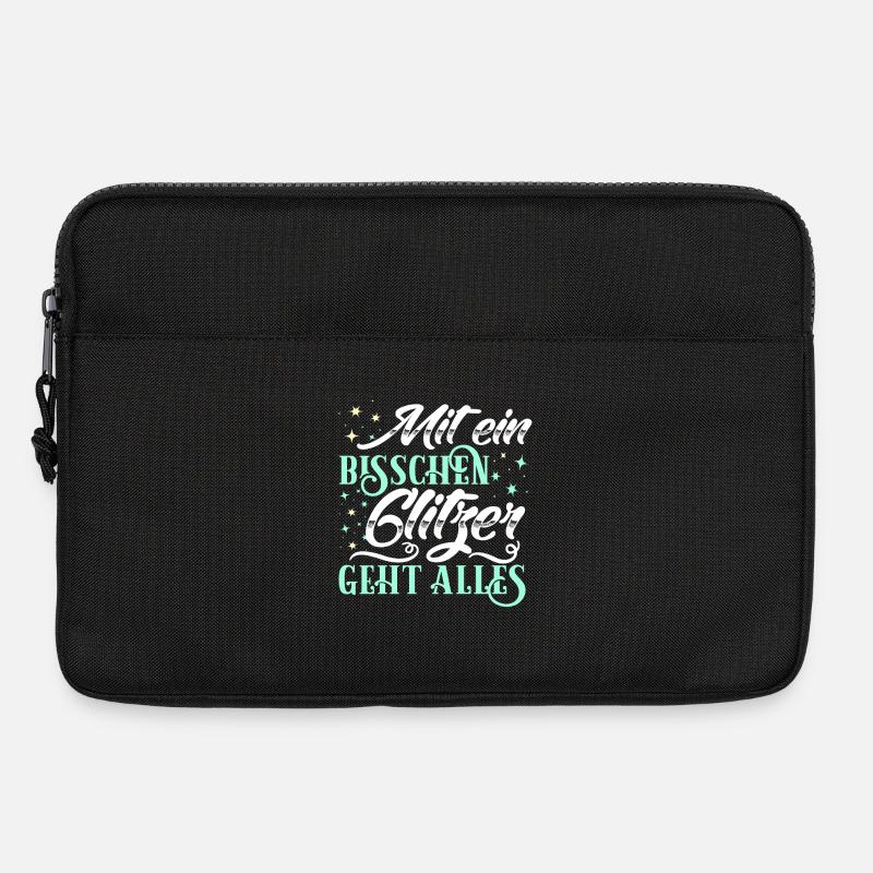 Mit ein bisschen Glitzer geht alles - Laptoptasche 13" - Schwarz