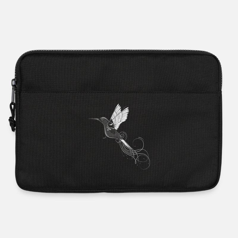 fantasievolle Kolibri Zeichnung - Laptoptasche 13" - Schwarz