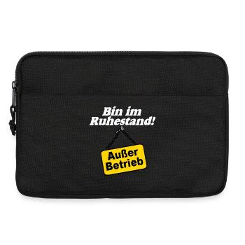 Rente Rentner Ruhestand Bin im Ruhestand(25) - Laptoptasche 13" - Schwarz - Vorne
