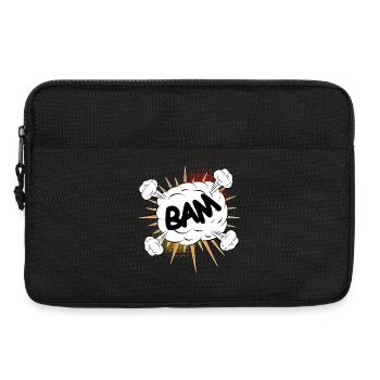 Bam Comic Kampf Wolke für eigene Texte & Motive - Laptoptasche 13" - Schwarz - Vorne