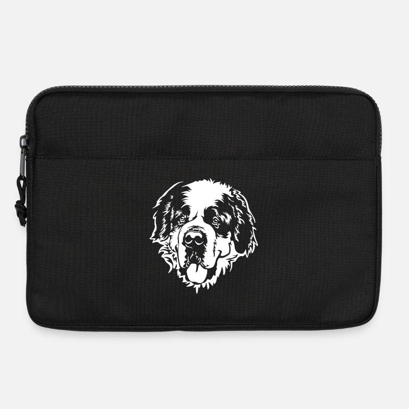 Bernhardiner Kopf "BLack Edition" - Laptoptasche 13" - Schwarz