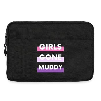 Muddy run shirt mud Matsch Lauf girl Team obstacle - Laptoptasche 13" - Schwarz - Vorne
