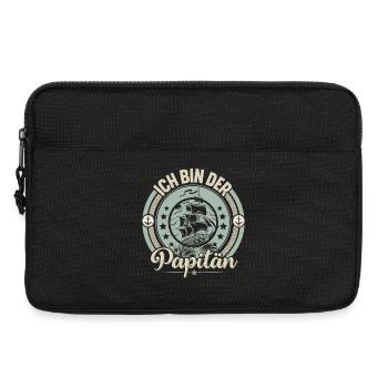 Papitän Vater Papa Segeln Segler Segelboot - Laptoptasche 13" - Schwarz - Vorne