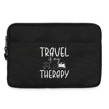 Le voyage est ma thérapie - Sacoche pour ordinateur portable 13 pouces - noir - Devant
