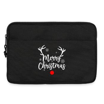 Reindeer merry christmas - Laptop bag 13" - black - Front