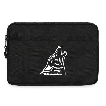 The howl of the white wolf - Laptop bag 13" - black - Front