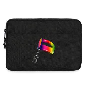 Mélangeur à main aux couleurs colorées de l’arc-en-ciel - Sacoche pour ordinateur portable 13 pouces - noir - Devant