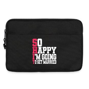 Lustiger Junggesellenabschied Verlobung Hochzeit Verheiratet - Laptoptasche 13" - Schwarz - Vorne